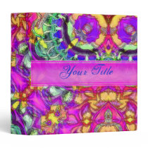 Inked Pink Abstract Customizable 1.5" Art Binder