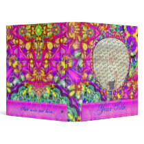 Inked Pink Abstract Customizable 1" Photo Binder