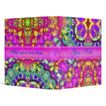 Inked Pink Abstract Customizable Art Binder