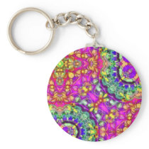 Inked Pink Abstract Keychain