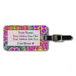 Inked Pink Abstract Luggage Tag
