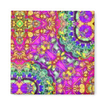 Inked Pink Abstract Magnets