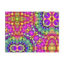 Inked Pink Abstract Postcard