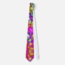 Inked Pink Abstract Tie