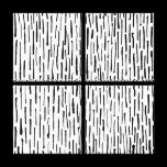 Inky Lines - Black on White canvas prints