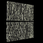 Inky Lines - Cream on Black canvas prints