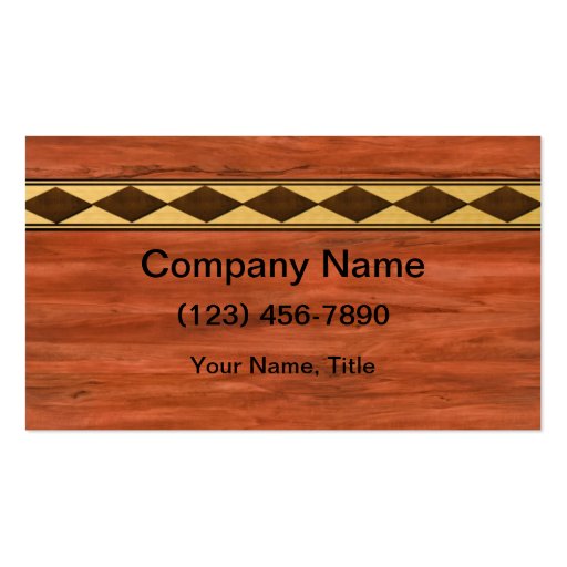 Inlaid Wood Design Business Card (front side)