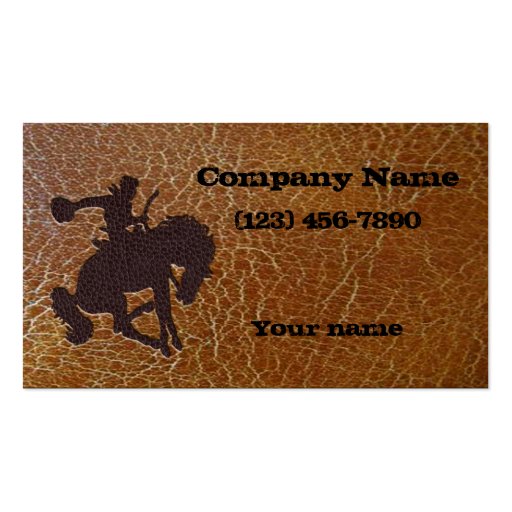 Inlayed Rodeo Roder Business Card (front side)
