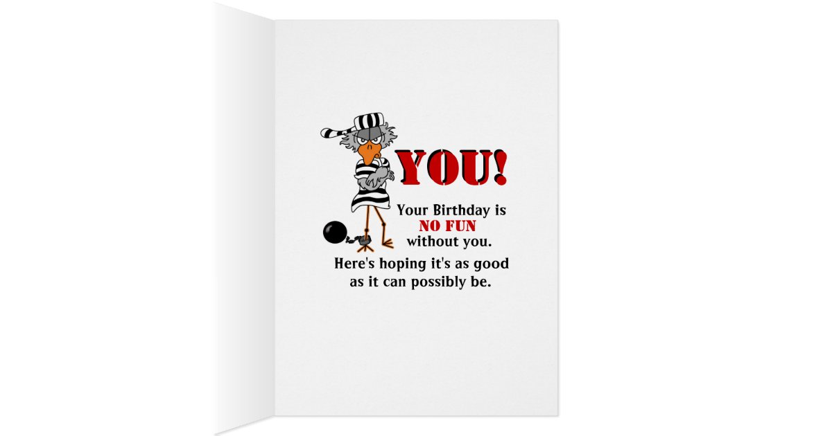 Inmate Birthday Card Zazzle