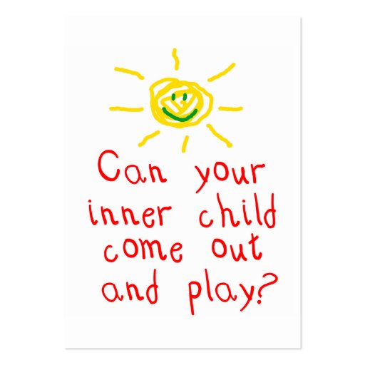 Inner Child Fun Card Business Card Template (front side)