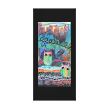 inner city owls canvas print