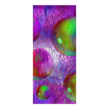 Inner Flow I Abstract Fractal Green Purple Galaxy Invitation