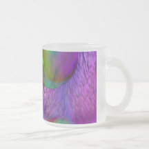 Inner Flow I Abstract Fractal Green Purple Galaxy Coffee Mug