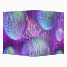 Inner Flow II - Abstract Indigo & Lavender Galaxy Binders