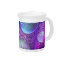 Inner Flow II - Abstract Indigo & Lavender Galaxy pitchers