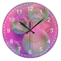 Inner Flow III – Fuchsia & Violet Abstract Clock wall clocks