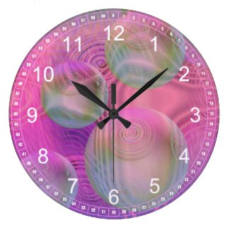 Inner Flow III – Fuchsia & Violet Abstract Clock