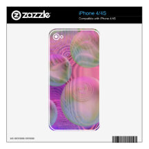 Inner Flow III – Fuchsia & Violet Abstract Galaxy Decal For iPhone 4
