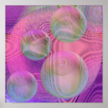 Inner Flow III – Fuchsia & Violet Galaxy Poster