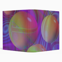 Inner Flow V Abstract Fractal Violet Indigo Galaxy 3 Ring Binders