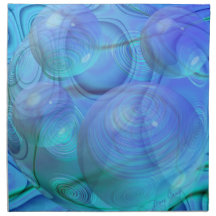 Inner Flow VI – Aqua & Azure Galaxy Cloth Napkin