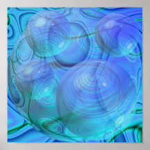Inner Flow VI – Aqua & Azure Galaxy Posters