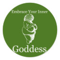 Inner Goddess sticker on Blk