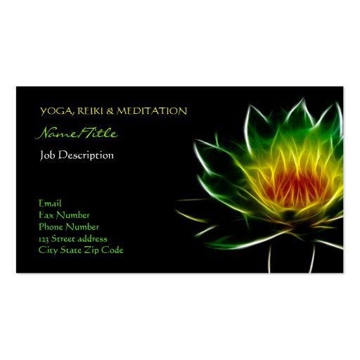 Inner Light l Lotus Abstract Art Business Cards