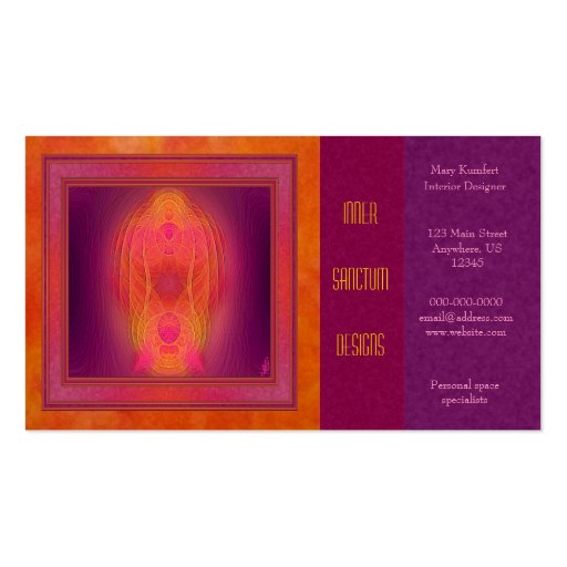 Inner Sanctum Abstract Art Business Card (front side)