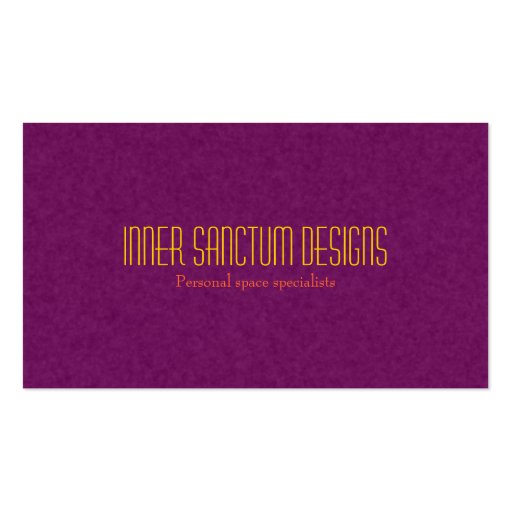 Inner Sanctum Abstract Art Business Card (back side)