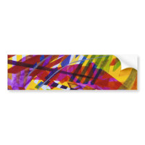 Inner Space – Abstract Rainbow Streams Bumper Sticker