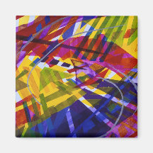 Inner Space – Abstract Rainbow Streams Refrigerator Magnet
