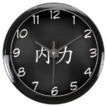 "Inner Strength" Chinese symbol design wall clock Aquavista Clocks