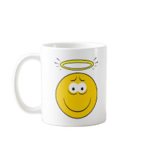 Innocent Angel Smiley Face mugs by doonidesigns Innocent Angel Smiley Face mugs