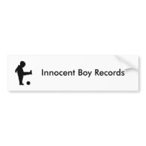 Innocent Boy Records Bumper Sticker bumper stickers by jaystewart Innocent Boy Records Bumper Sticker bumper stickers
