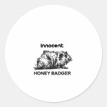 Innocent Honey Badger Round Sticker