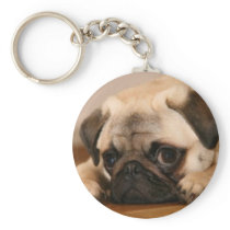 " Innocent " Pug Key Chains