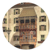 Innsbruck, the Golden Porch, Tyrol, Austro-Hungary Round Stickers