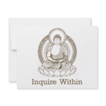 Inquire Within Buddha invitations