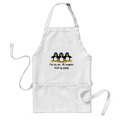 Insanity Penguins Aprons by ironydesign