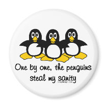 Insanity Penguins magnets by ironydesign Insanity Penguins magnets
