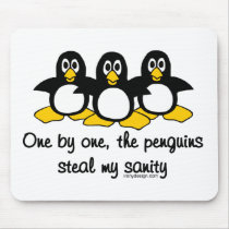 Insanity Penguins mousepads by ironydesign Insanity Penguins mousepads