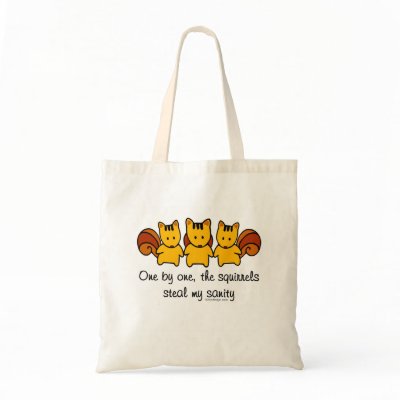 Insanity Squirrels Tote Bag by ironydesign