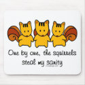 Insanity Squirrels mousepads by ironydesign Insanity Squirrels mousepads