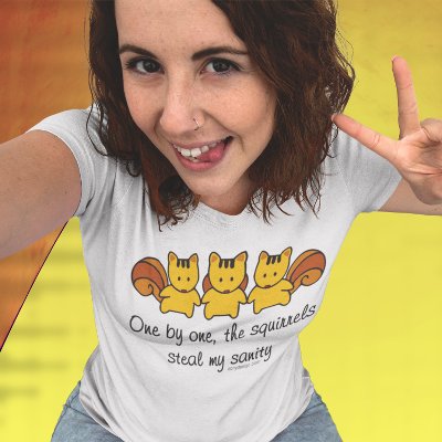 Insanity Squirrels T-shirt by ironydesign
