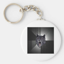 Insanity Wolf Advice Animal Meme Keychains