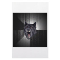 Insanity Wolf Advice Animal Meme Stationery Paper