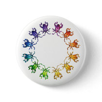 "Insect Color Wheel" Sagra femorata Bug Watercolor buttons