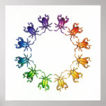 "Insect Color Wheel" Sagra femorata Bug Watercolor Poster