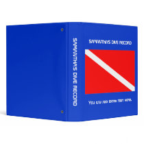 INSERT YOUR NAME - DIVE RECORD 3 RING BINDER